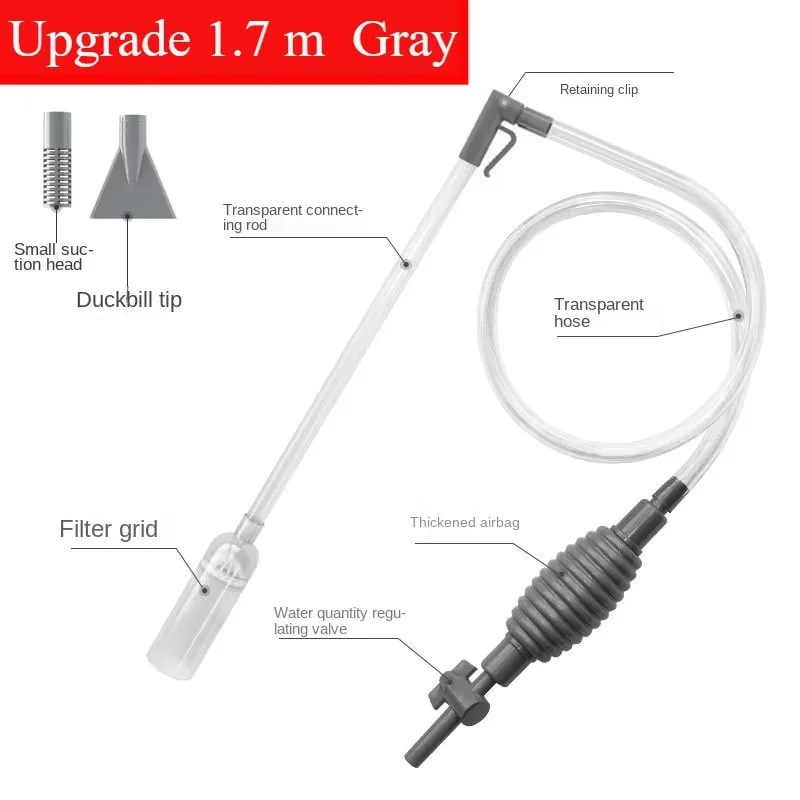Fish Tank Siphon Vacuum Gravel Large Water exchanger Aquarium Sand Cleaning and Water Changing Cleaning Kit with Extension Tube thumbnail 6
