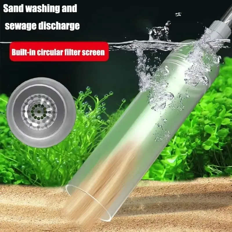 Fish Tank Siphon Vacuum Gravel Large Water exchanger Aquarium Sand Cleaning and Water Changing Cleaning Kit with Extension Tube thumbnail 2