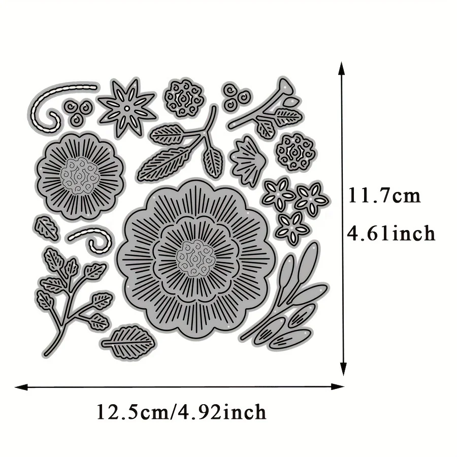 Floral metal cutting dies for DIY paper card embossing, scrapbooking, and album decoration thumbnail 6