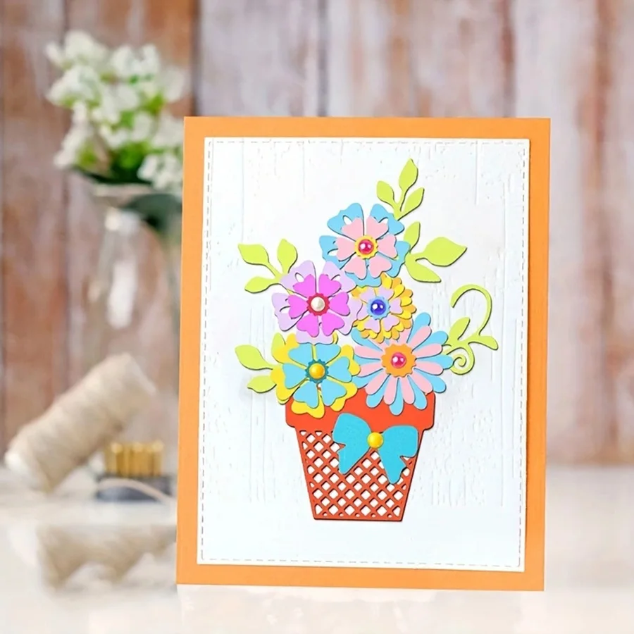 Floral metal cutting dies for DIY paper card embossing, scrapbooking, and album decoration thumbnail 3