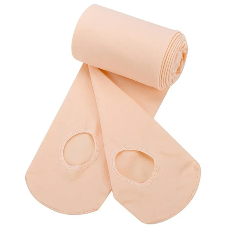 School Kids Girls Transition Ballet Tights Ultra-Soft Comfortable Opaque Convertible Baby Dance Pantyhose Stocking With The Hole thumbnail 4