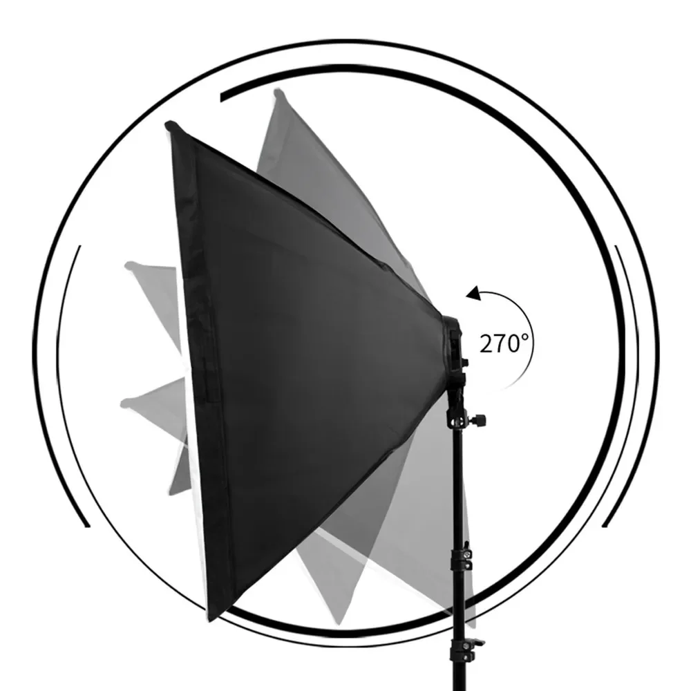 Photography Softbox Lighting Kits 50x70CM Professional Continuous Light System Soft Box For Photo Studio Equipment thumbnail 5
