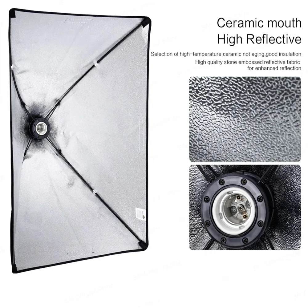 Photography Softbox Lighting Kits 50x70CM Professional Continuous Light System Soft Box For Photo Studio Equipment thumbnail 6