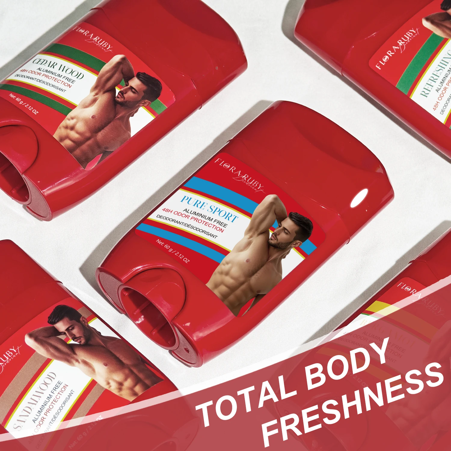 Men Sandalwood Deodorant Stick Sweating Keep Drying Lasting Fragrance Remove Armpit Odor Underarm Refresh Sticks Refresh 5Pcs thumbnail 4