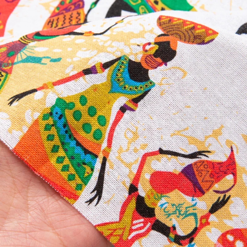 All-cotton Ethnic Style Printed Fabric Yunnan Dress Pillow Table Cloth Home Decoration Clothing DIY for Sewing Design Material thumbnail 3