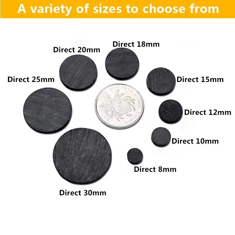 16x4mm Super Strong Magnet 16x4mm Round Black Magnet Fridge Ferrite Magnetic Magnet 8mm 10mm 12mm 15mm 16mm thumbnail 3