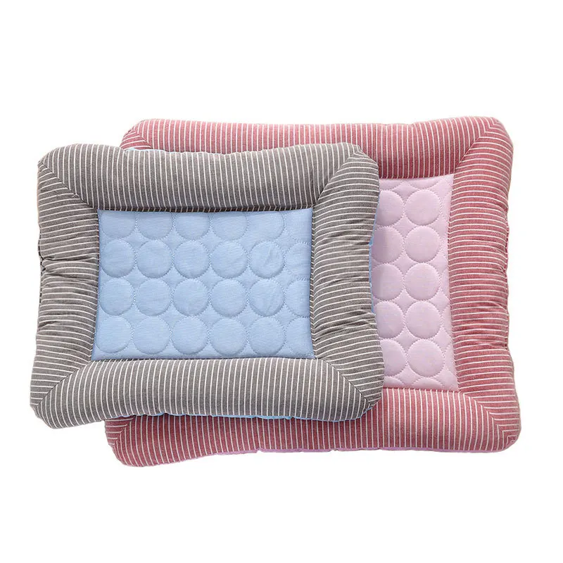 Cooling Pad Bed for Dogs Cats Puppy Kitten Cool Mat Pet Blanket Ice Silk Material Soft for Summer Sleeping Pink Blue Breathable thumbnail 2