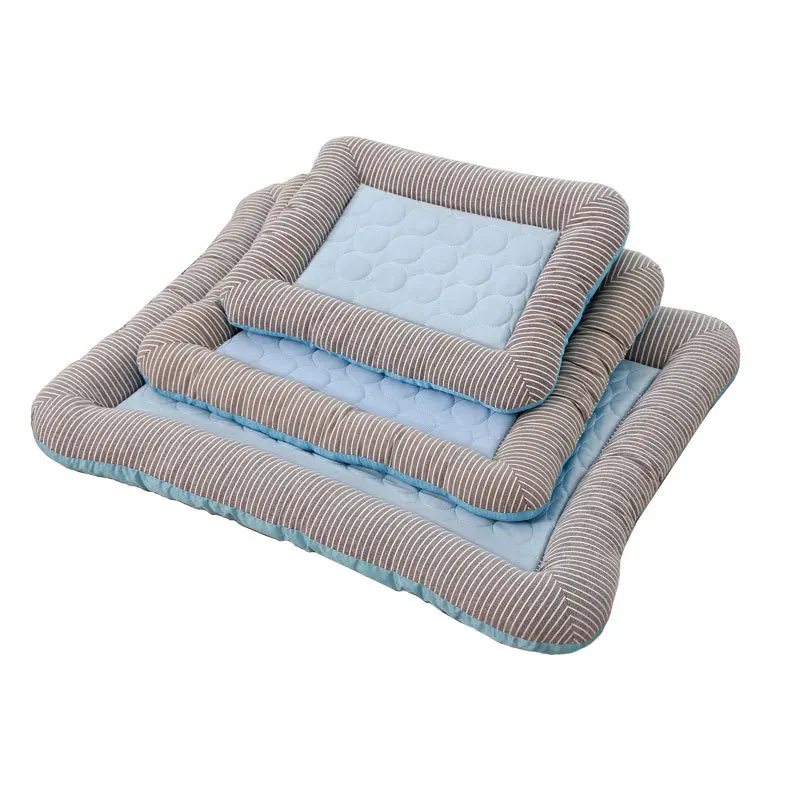 Cooling Pad Bed for Dogs Cats Puppy Kitten Cool Mat Pet Blanket Ice Silk Material Soft for Summer Sleeping Pink Blue Breathable thumbnail 3
