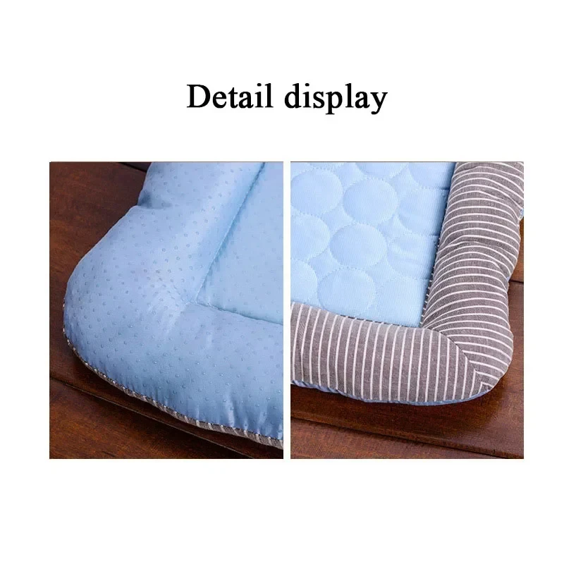 Cooling Pad Bed for Dogs Cats Puppy Kitten Cool Mat Pet Blanket Ice Silk Material Soft for Summer Sleeping Pink Blue Breathable thumbnail 6