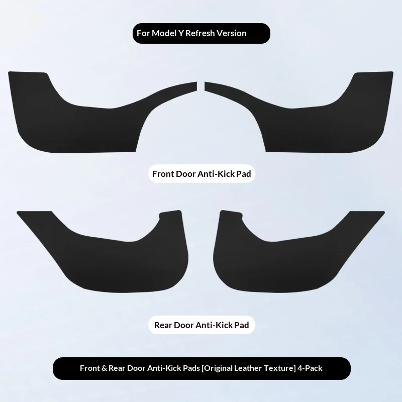 HOMEFISH For Car Door Anti Kick Pad Leather Sticker Trim Kit For Tesla Model Y Juniper Side Door Protector Interior Decoration thumbnail 6