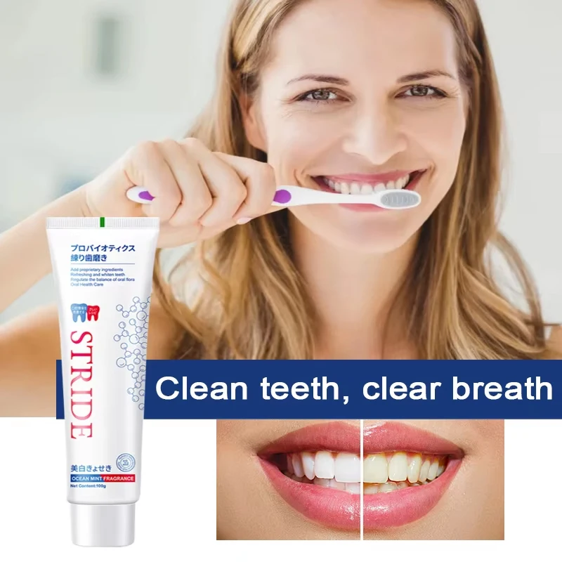 Whitening Toothpaste Fresh Bright Breath Remove Stains Cleaning Teeth Odour Removal Bad Breath Prevent Periodontitis Tooth Care thumbnail 3