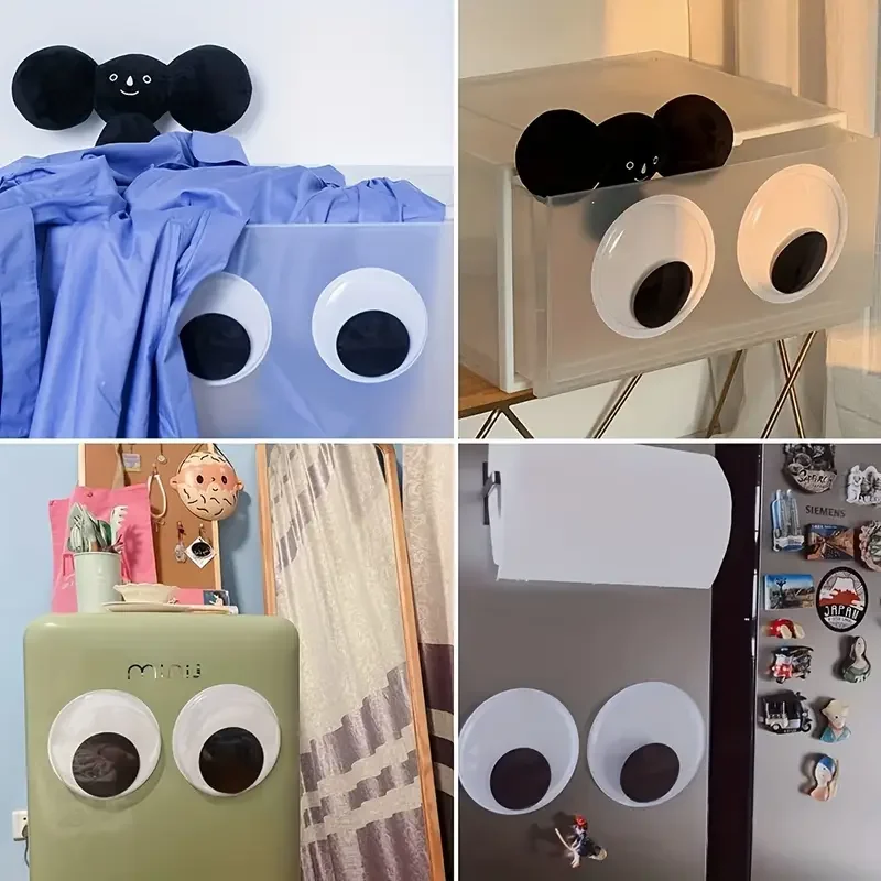 2/24Pcs Large Googly eyes Giant Wiggle Eyes with Self Adhesive, Black White Googly Eyes for DIY Crafts Christmas Decoration thumbnail 5