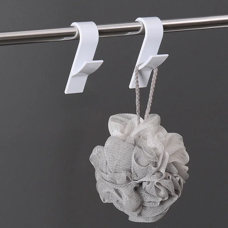 1-5Pcs Bathroom Towel Holder Storage Racks Clear Hanger Heated Towel Radiator Rail Clothes Hanger Scarf Hanger Hooks Holder thumbnail 5