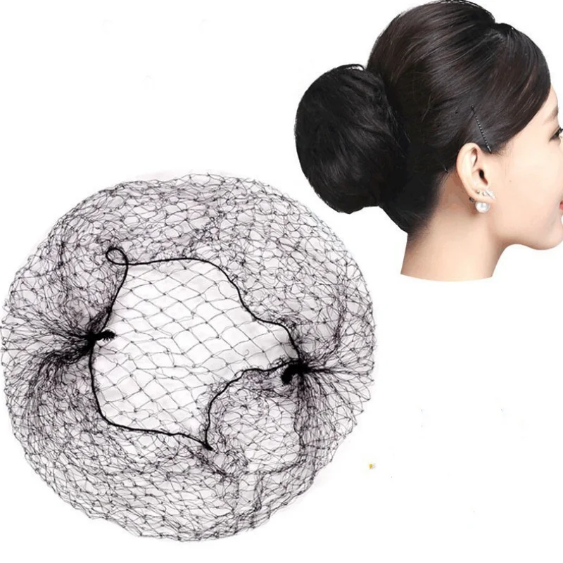 10/20/30/50Pcs Durable Nylon Hair Net For Bun Hair Hair style Tool Black Brown Hair Net For Wigs Mesh Hair Styling Hairnets thumbnail 3