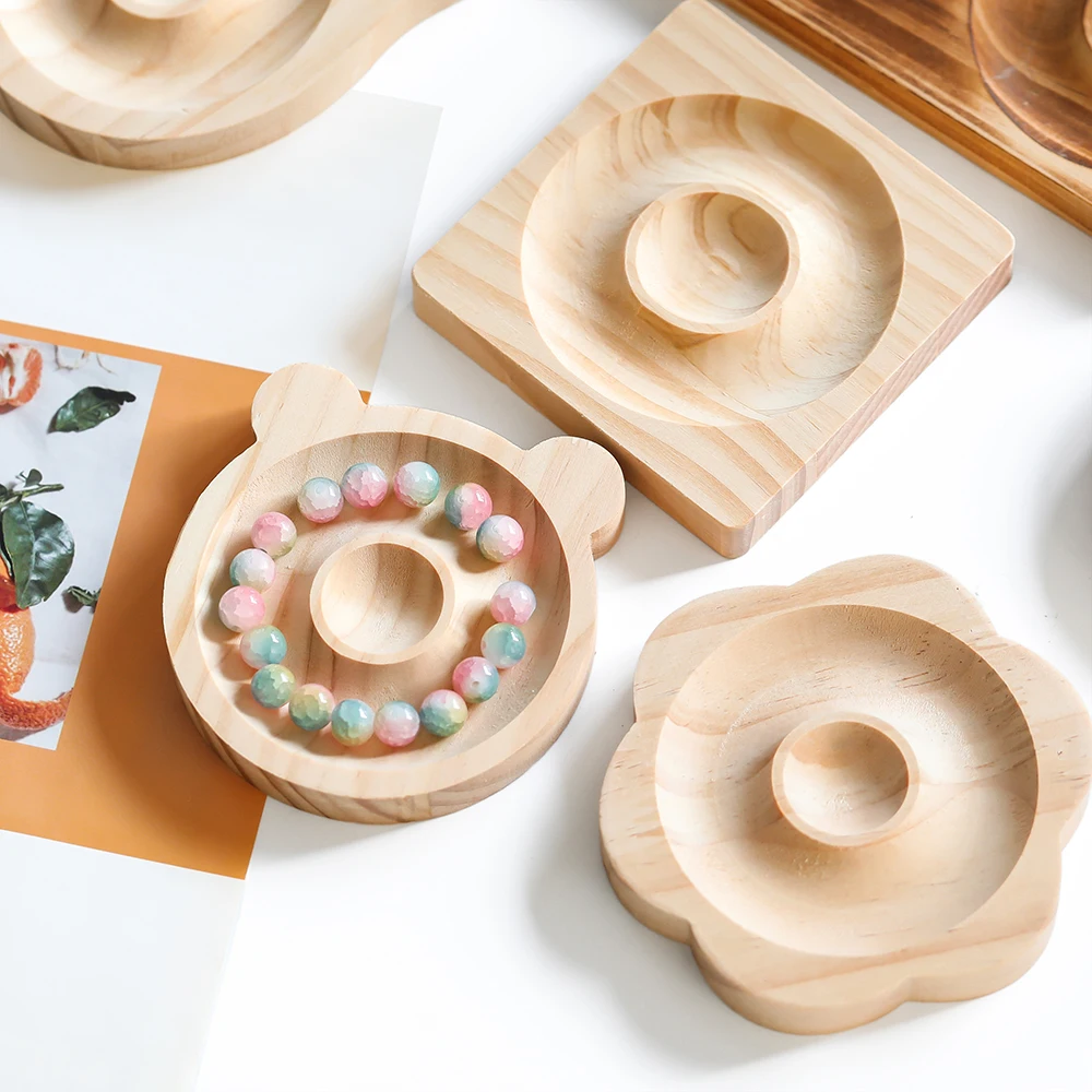 Wooden Beading Design Board Suitable Bracelet Display Stand For Jewelry Making Necklaces Crafts Tray Practical Display thumbnail 4