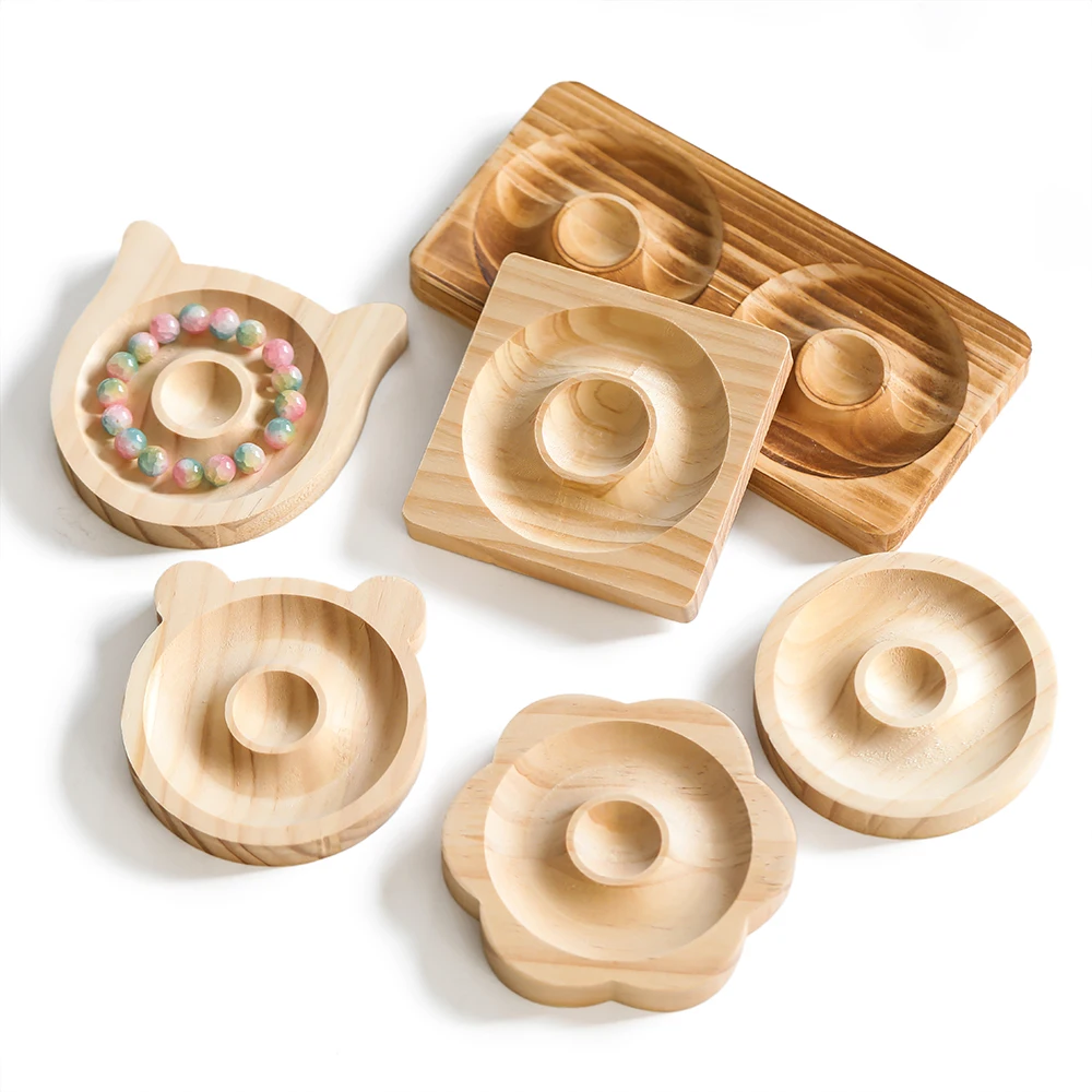 Wooden Beading Design Board Suitable Bracelet Display Stand For Jewelry Making Necklaces Crafts Tray Practical Display thumbnail 5