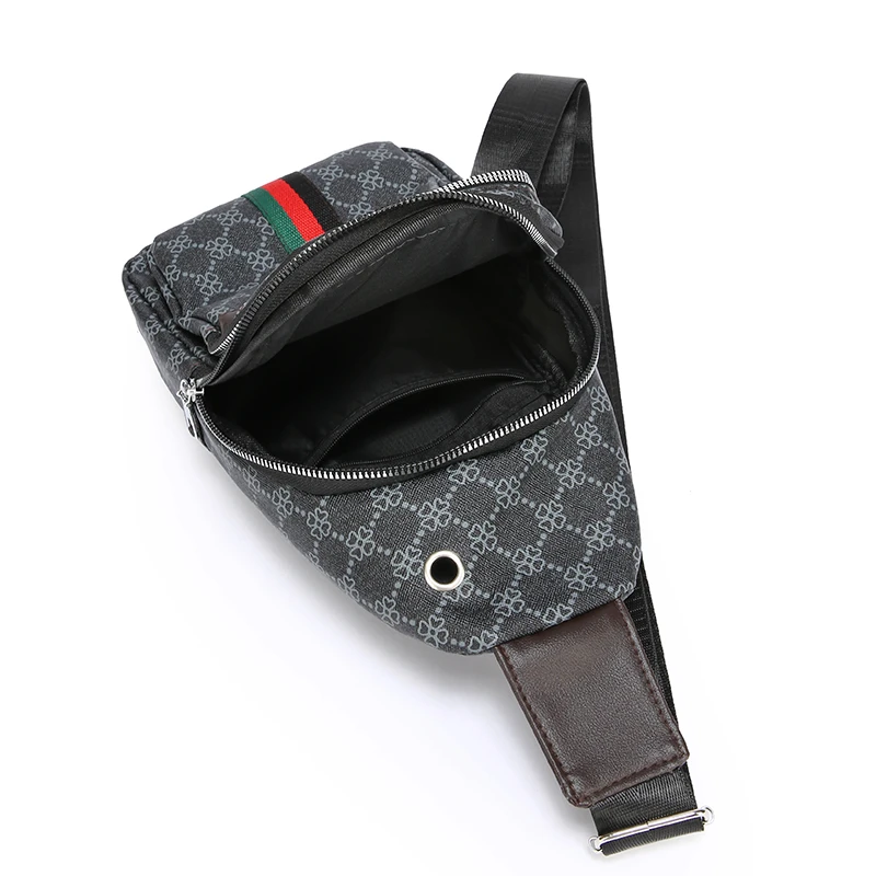 2025Men's Casual Messenger Bag Multi-Pocket Crossbody Shoulder Bag Lightweight Chest Bag with Port & Earphone Hole thumbnail 4