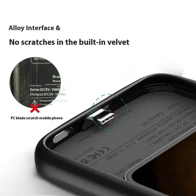 Xilecaly Battery Charger Case for Samsung S25 Ultra S25+ S25 Edge Portable External Power Bank Cover For A15 A16 A35 A35 A36 A54 thumbnail 2
