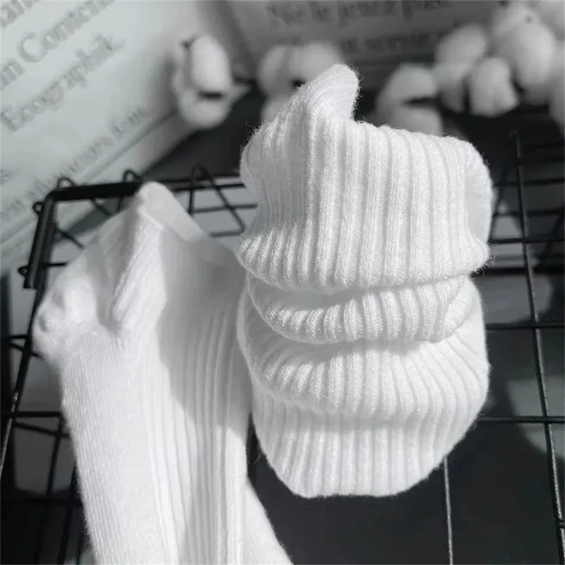 5 Pairs/Pack Ankle Socks Women 100% Cotton Invisible Sweat-absorbing Girls Low Tube Boat Socks white socks thumbnail 6
