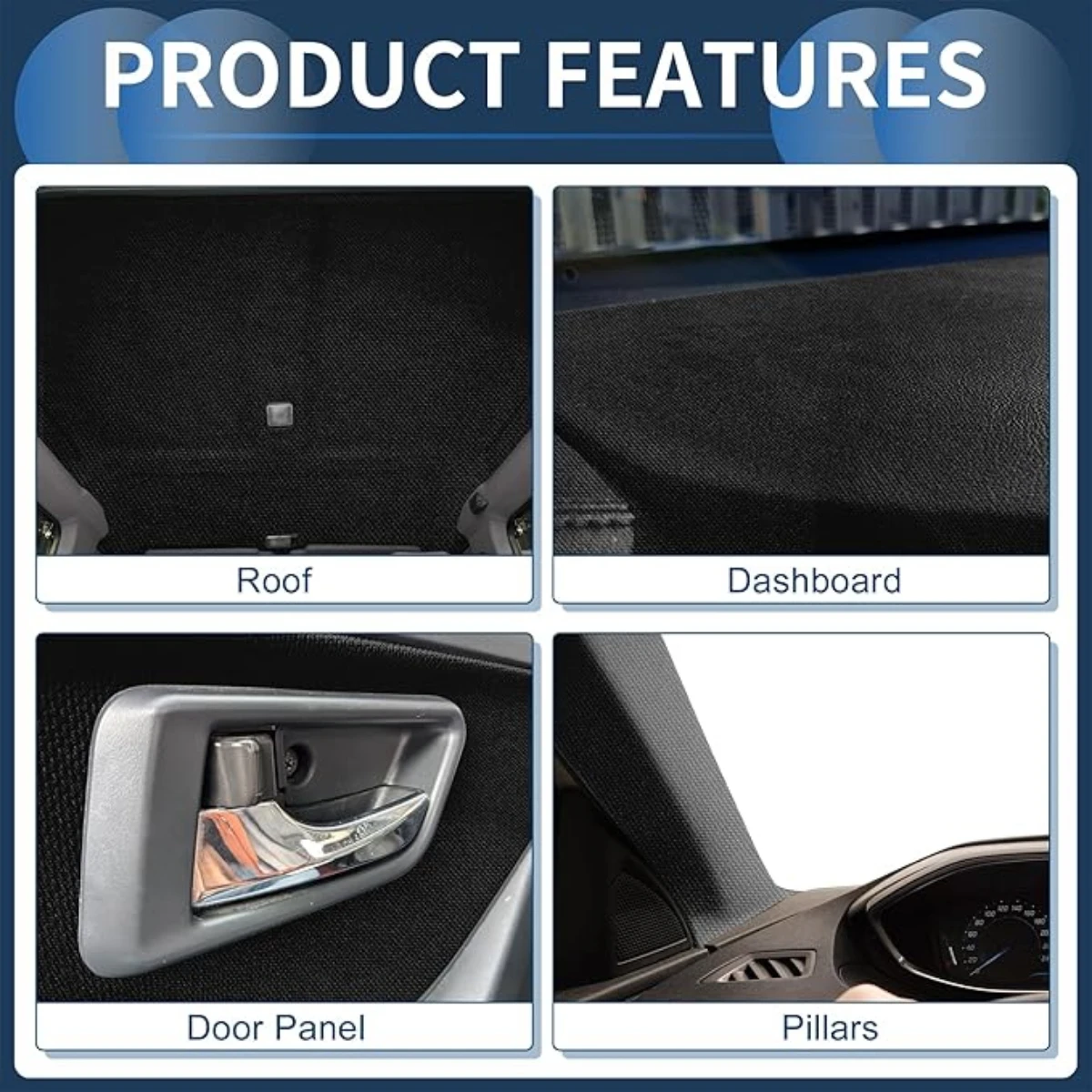 Headliner Roof Fabric Car Interior Wrap with Foam Backing for Automotive Upholstery Repair Sky Ceiling Auto Fabrics DIY Material thumbnail 3
