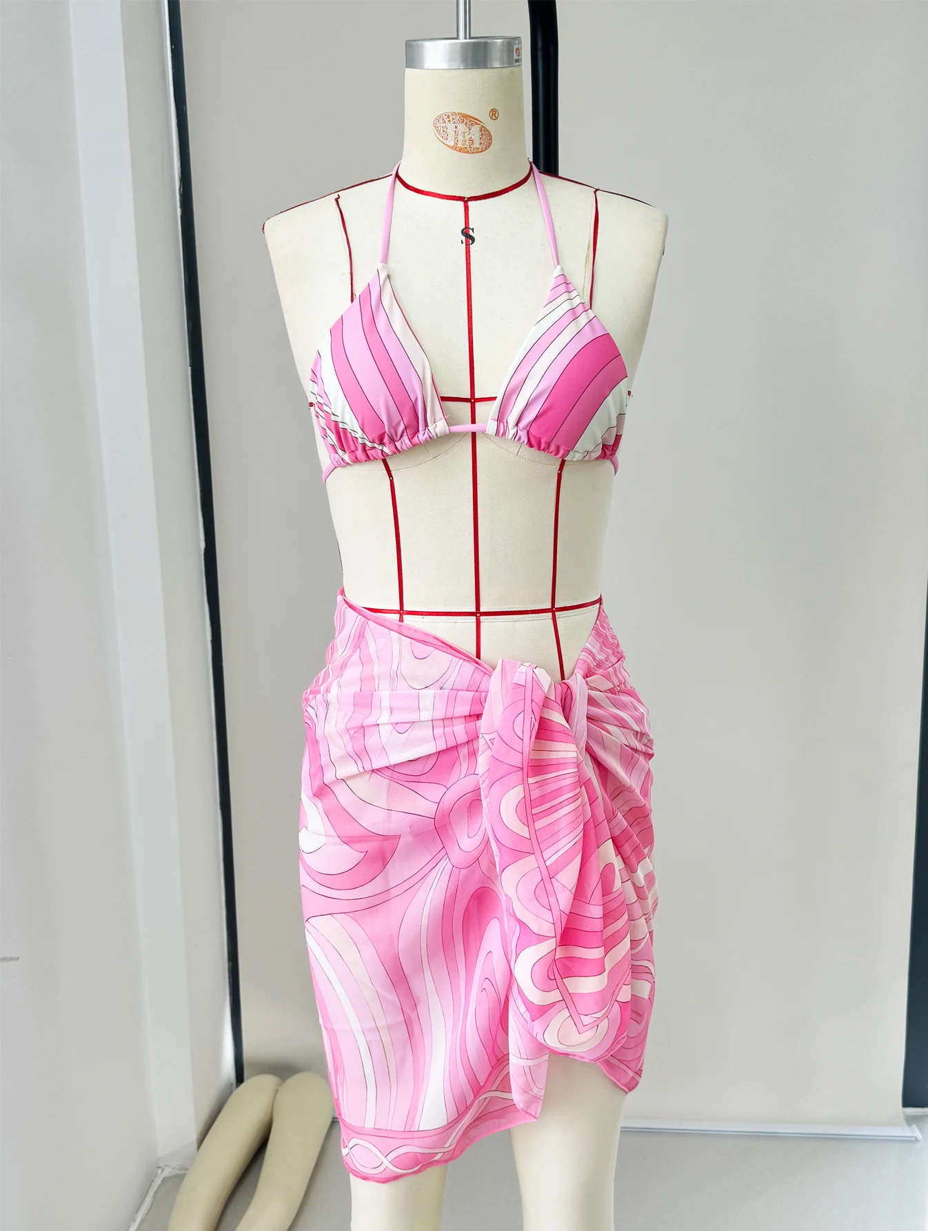 Sexy Swimsuit Bikini with Skirt Swimwear Swimsuit Women Separates Swimwear 3 Pcs Swimsuit Bathing Suit Summer thumbnail 3