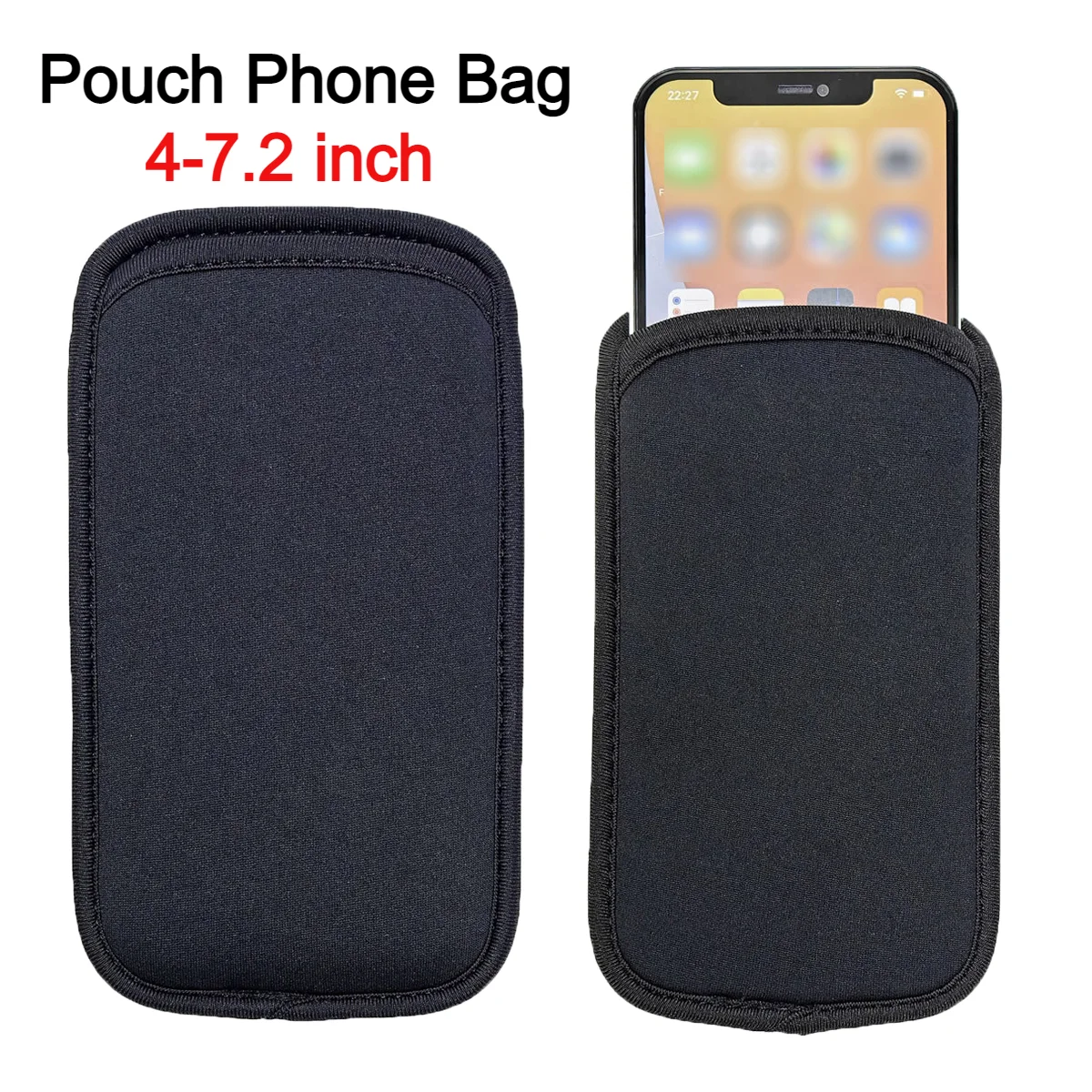 Universal Neoprene Pouch Phone Bag For Samsung Xiaomi Phone Case Bags iPhone 6 7 8 Plus 11 Pro Xr Xs Max 12 13 14 Phone Case Bag