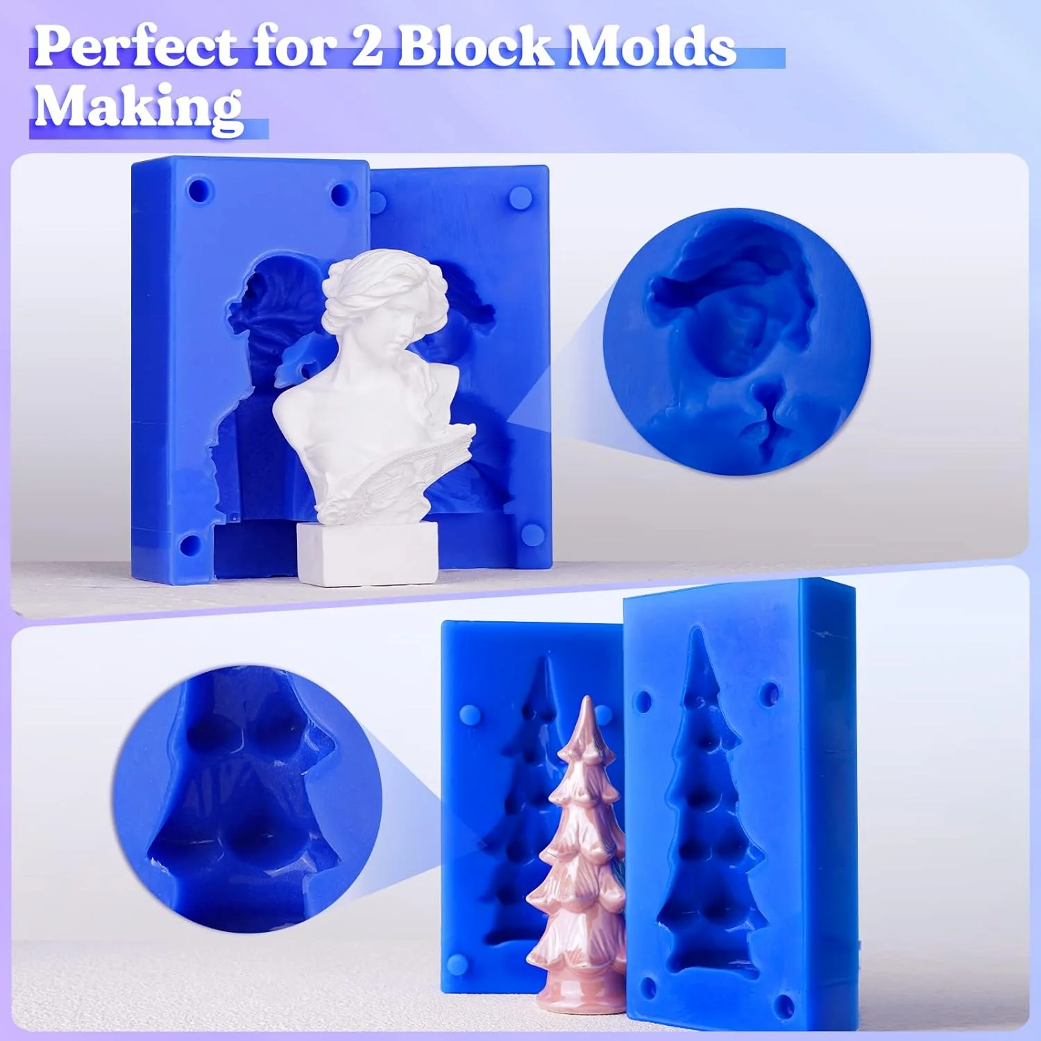 32oz High-Performance Silicone Rubber Non-Toxic for Mold Making Casting Resin  Wax Soap & DIY Projects - Easy 1:1 Mix Durable thumbnail 4