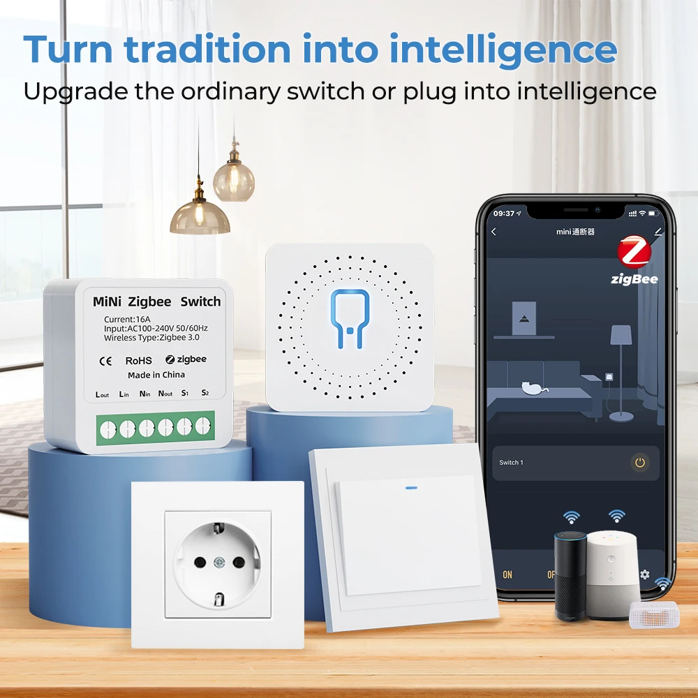 16A eWelink Zigbee 3.0 Mini Smart DIY Switch Control Smart Home Relay Automation Breaker Works With Alexa Google Home Yandex thumbnail 6