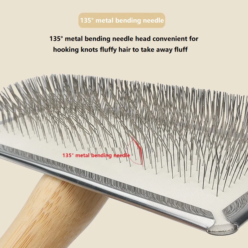 Dog Comb Brush for Dog Long Hair Cat Brush Car Animal Hair Solid Wood Pet Hair Remover Massage Cat Brush Pet Grooming GSZ05 thumbnail 5