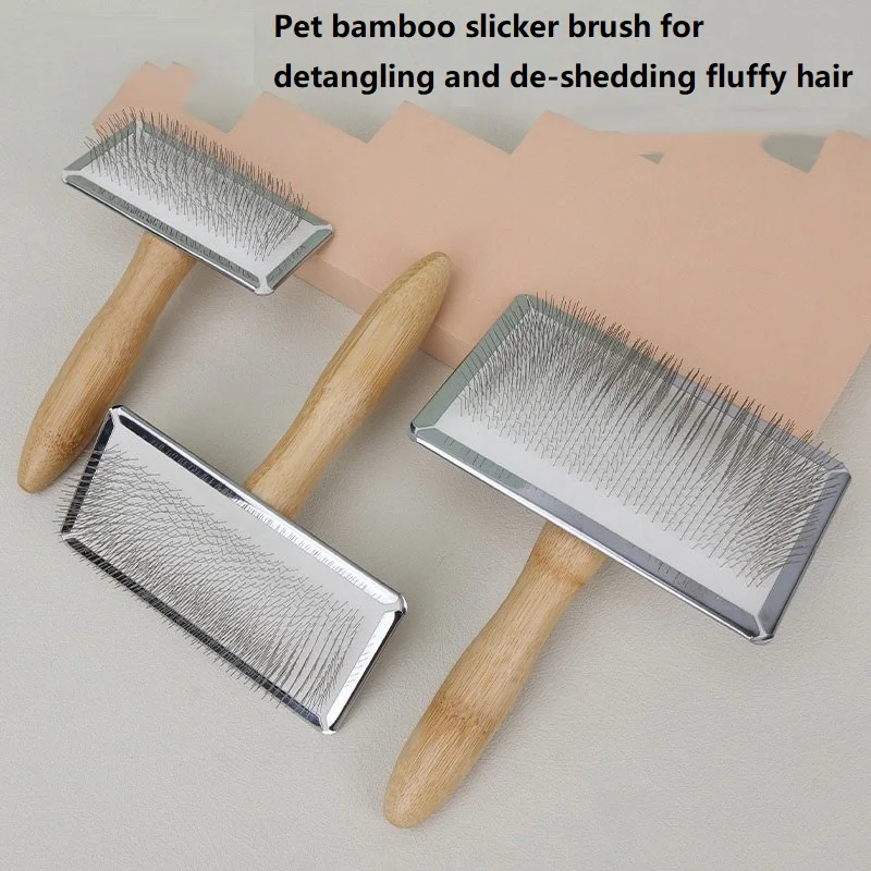 Dog Comb Brush for Dog Long Hair Cat Brush Car Animal Hair Solid Wood Pet Hair Remover Massage Cat Brush Pet Grooming GSZ05 thumbnail 4