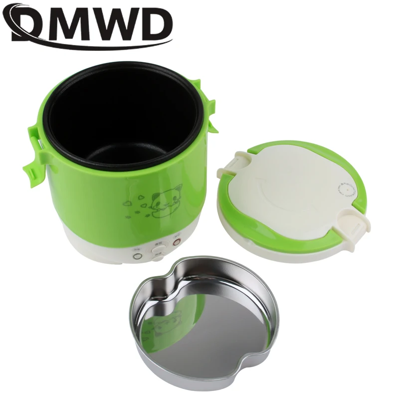 DMWD Car Mini Rice Cooker 12V 24V 220V Car Home Dual Use Self-driving Soup Porridge Portable Rice Cooker Truck Smart Rice Cooker thumbnail 6