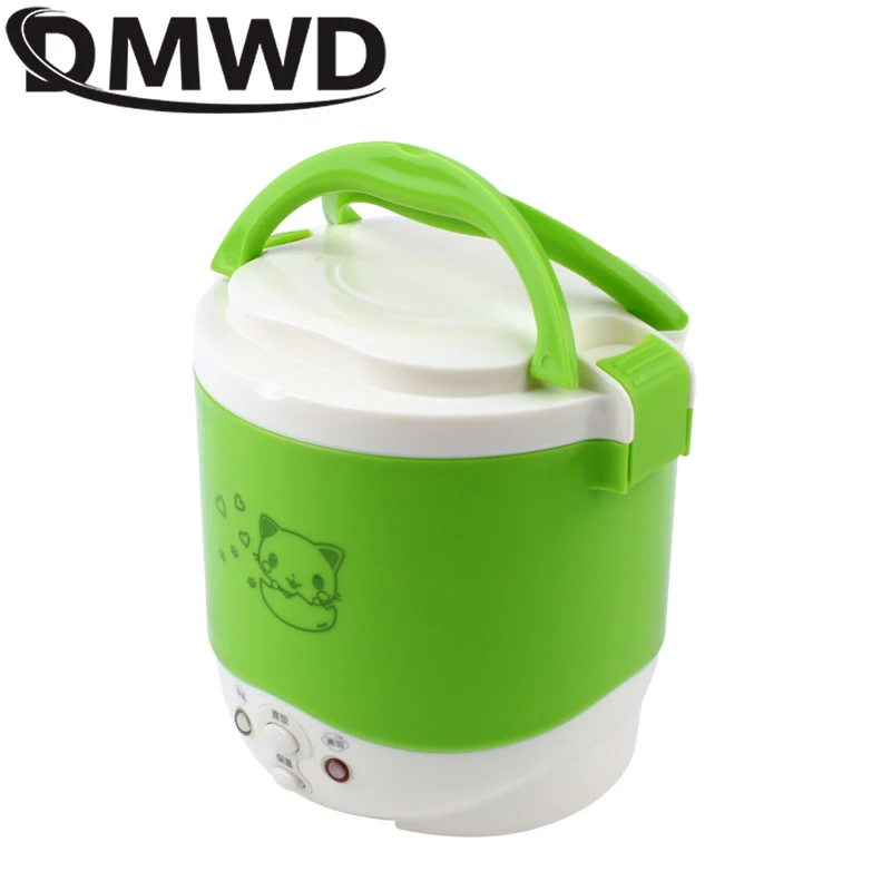 DMWD Car Mini Rice Cooker 12V 24V 220V Car Home Dual Use Self-driving Soup Porridge Portable Rice Cooker Truck Smart Rice Cooker thumbnail 5