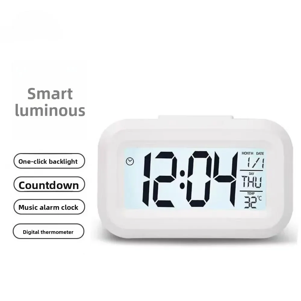 Bedside Table Alarm Clock Date Temperature Function Children's Bedroom Clock Home Offices Desktop Clock Desk Decor Digital Child thumbnail 3
