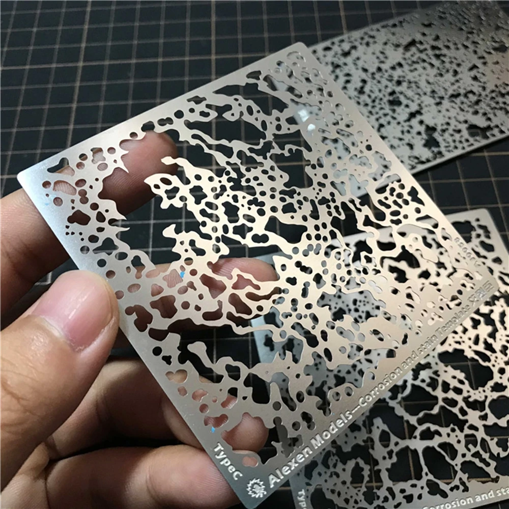 Weathering Airbrush Stencil Template Paper Model Spraying Pattern Plate for Military Model Color Spraying Board Tools Hobby DIY thumbnail 5