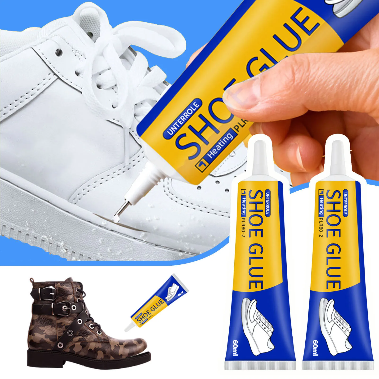 1/2/3pcs 60ml Strong Shoe Repair Glue Quick-drying Universal Sealant Waterproof Shoe Adhesive Shoemaker Professional Repair Tool