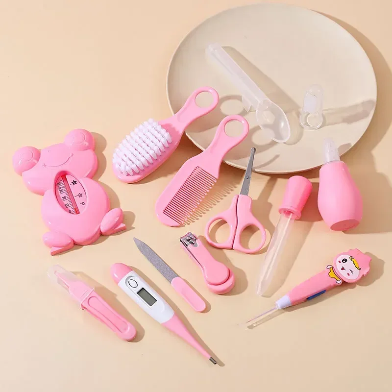 Brush Set with Hair Healthcare Baby Kit - 13PCS Essentials Wash Thermometer Nail Clipper for Newborn Care thumbnail 4