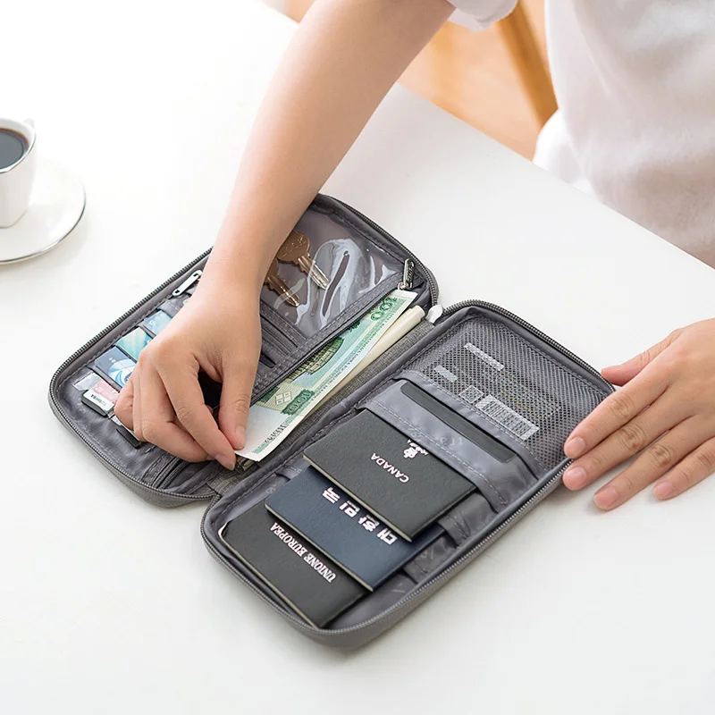 Travel Wallet Family Passport Holder Multi-pockets Waterproof Document Case Organizer Travel accessories Document Bag Cardholder thumbnail 5