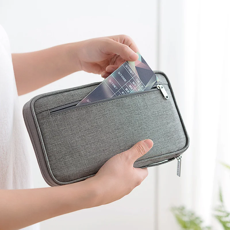 Travel Wallet Family Passport Holder Multi-pockets Waterproof Document Case Organizer Travel accessories Document Bag Cardholder thumbnail 4