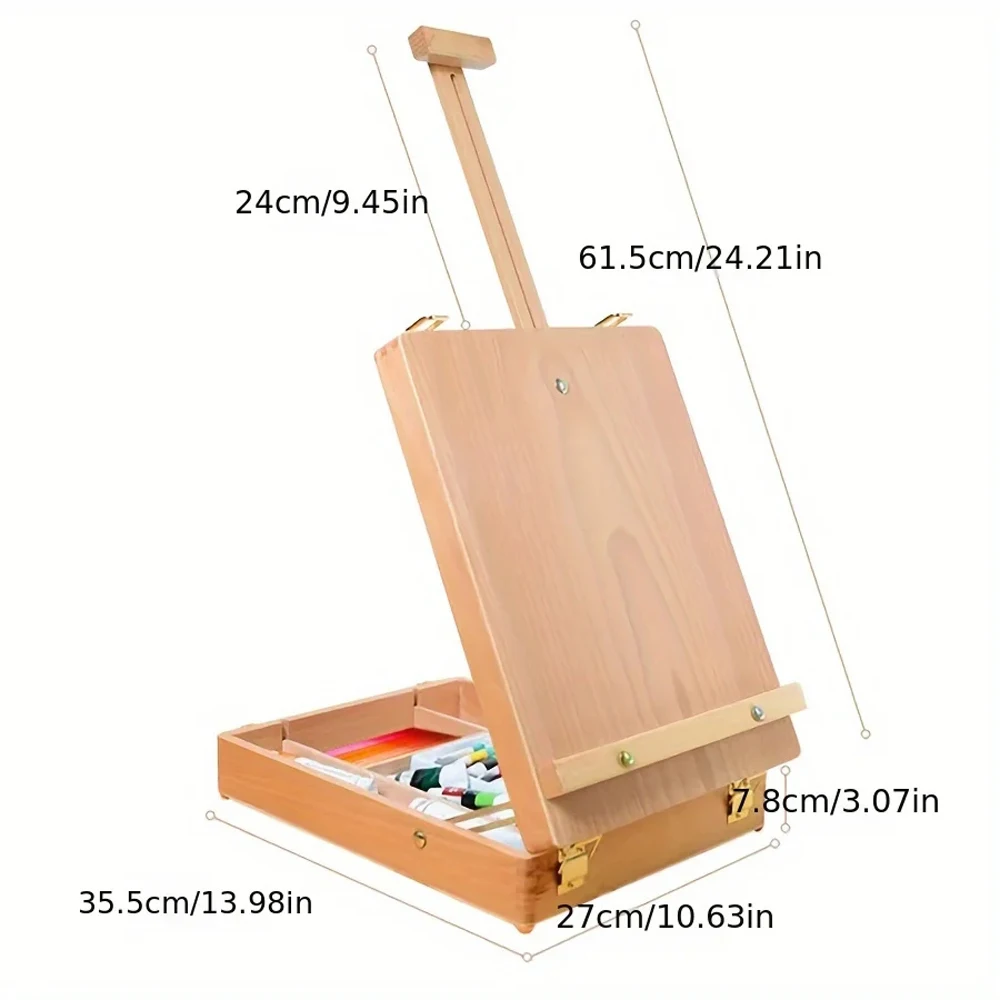 Retro Nostalgic Writers Wood Box Bags Women's Wood Messenger Bags Outdoor Sketch Bags Tool Storage with Lid Souvenir Box Bags thumbnail 5
