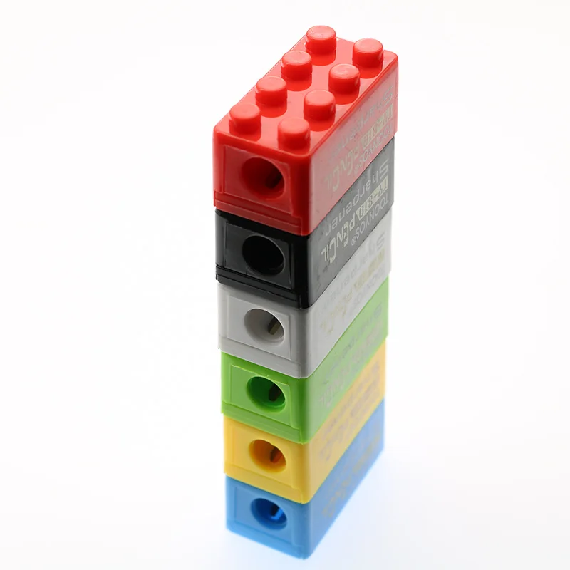 10pcs Building Blocks Pencil Sharpener Office And School Supplies Student Stationery thumbnail 2