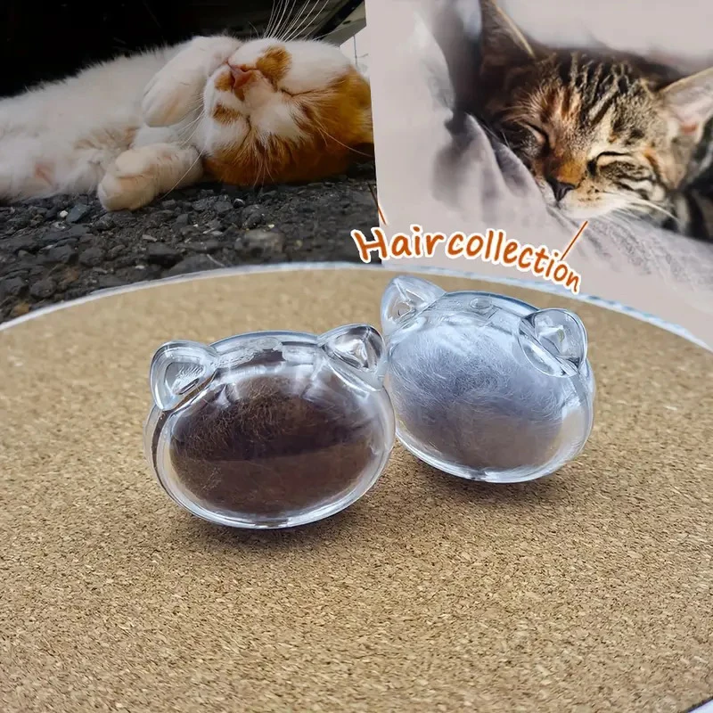 2pcs Pet Hair Keepsake Box Transparent Dog Cat Fur Storage Box For DIY Memorial Decoration Gift For Pet Lovers Display Souvenir thumbnail 5