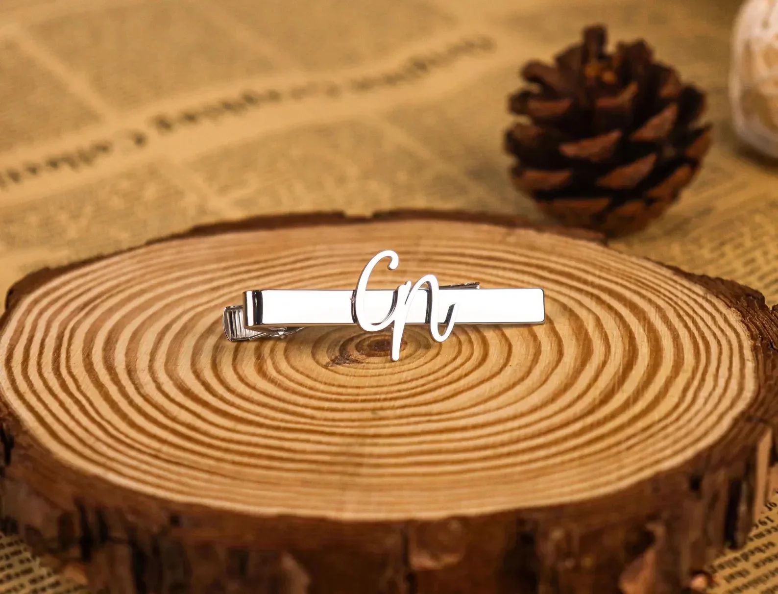 Sipuris Custom Initial Name Tie Clip For Men Stainless Steel Personalized Tie Clasp Trendy Fashion Jewelry Weddings Gifts thumbnail 6