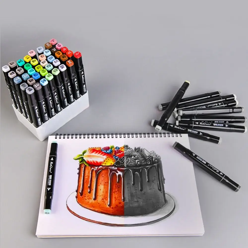 Simple 12/24/30/40/48/80/100 Slots Pen Holder Large-capacity Multifunctional Marker Pen Holder Make-up Brush Stand thumbnail 2
