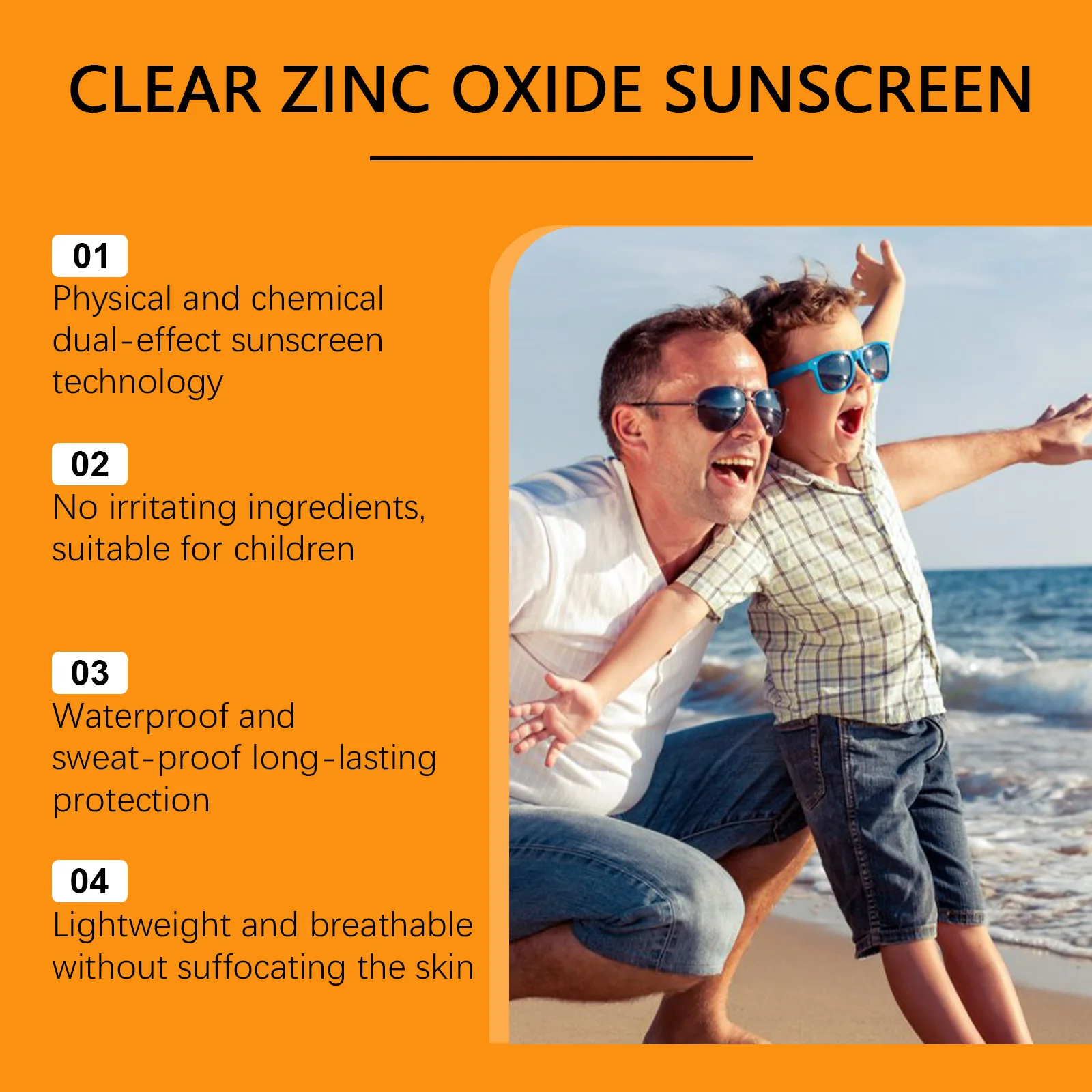 SPF 50+ Children Mild Sunscreen Cream Not Irritating Prevent UVA/UVB Sunburn Refresh Moisturize Nourish Children Sunscreen Cream thumbnail 3