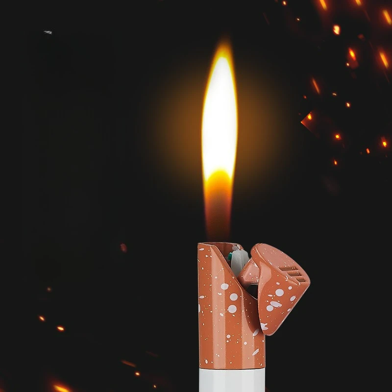 2025 High Beauty Exquisite and Compact Thin Strip Butane Gas Lighter Outdoor Portable Open Flame Mini Lighters Smoking Gadgets thumbnail 3