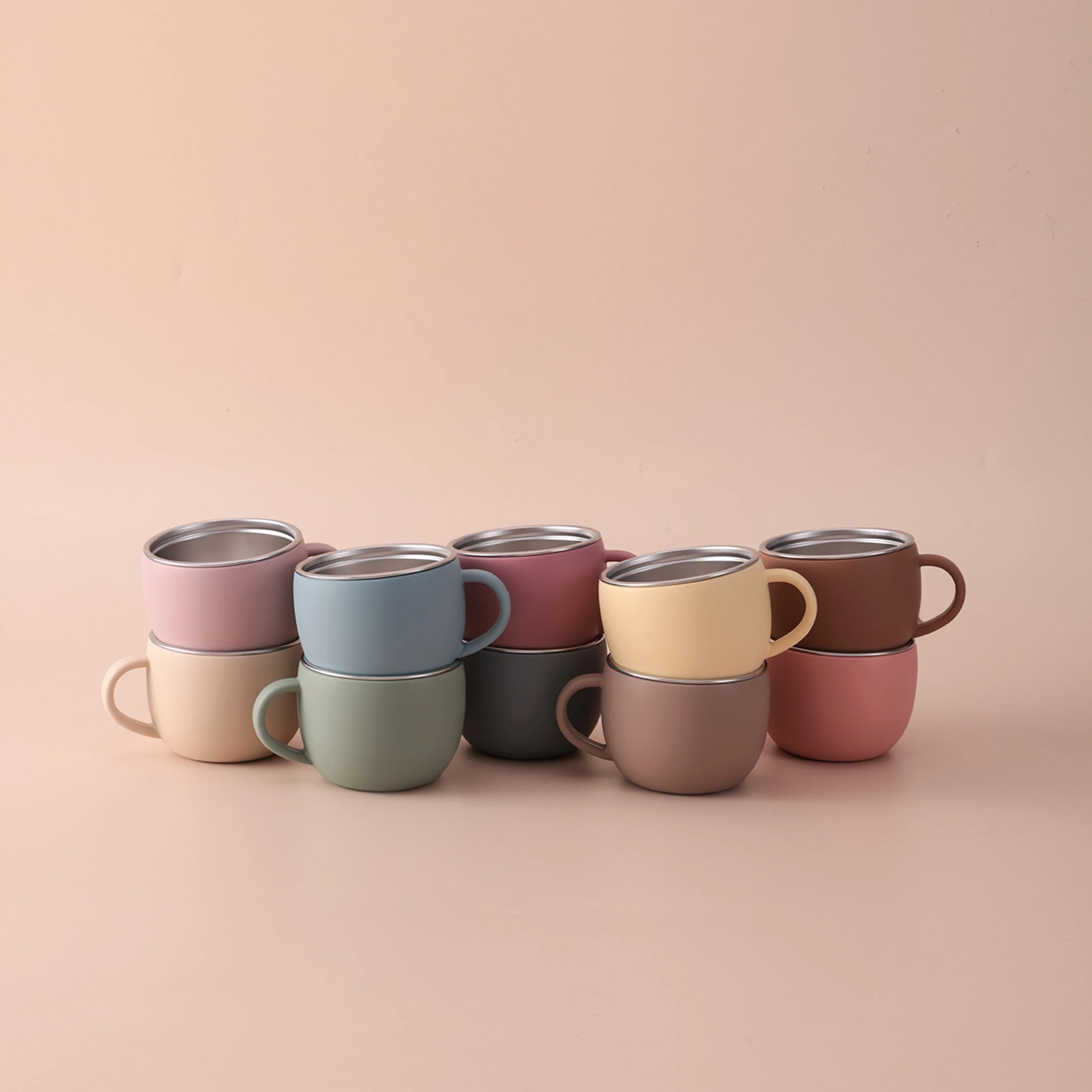 Color Kids 1PC Baby Stainless Steel Water Cup Detachable Silicone Mug Cup BPA Free Feeding Water Bottle For Children's Tableware thumbnail 2