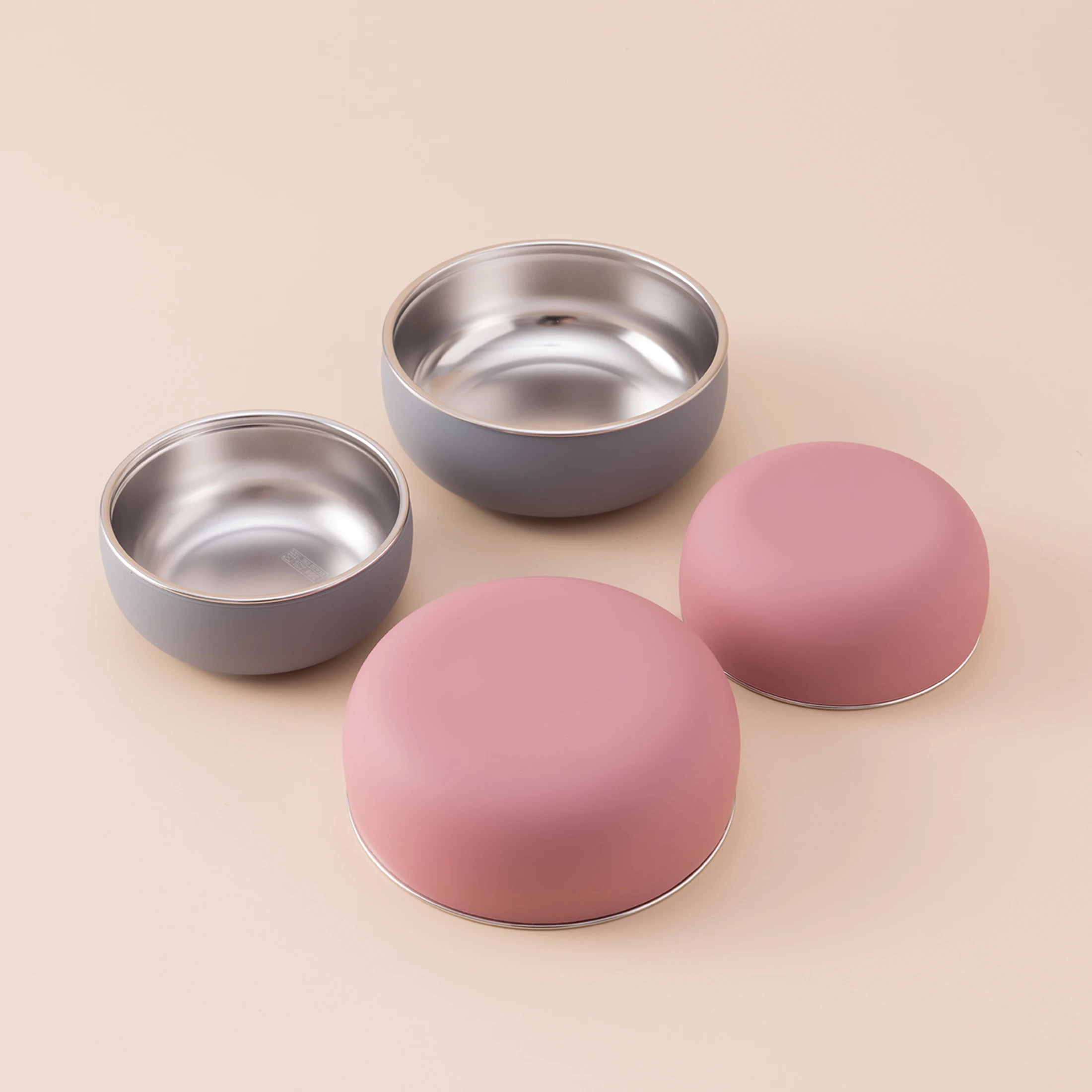 Color Kids 2PCS Stainless Steel Bowl Tableware Set For Baby Feeding Detachable Silicone Food Dish Plate BPA Free Kids Dinnerware thumbnail 3