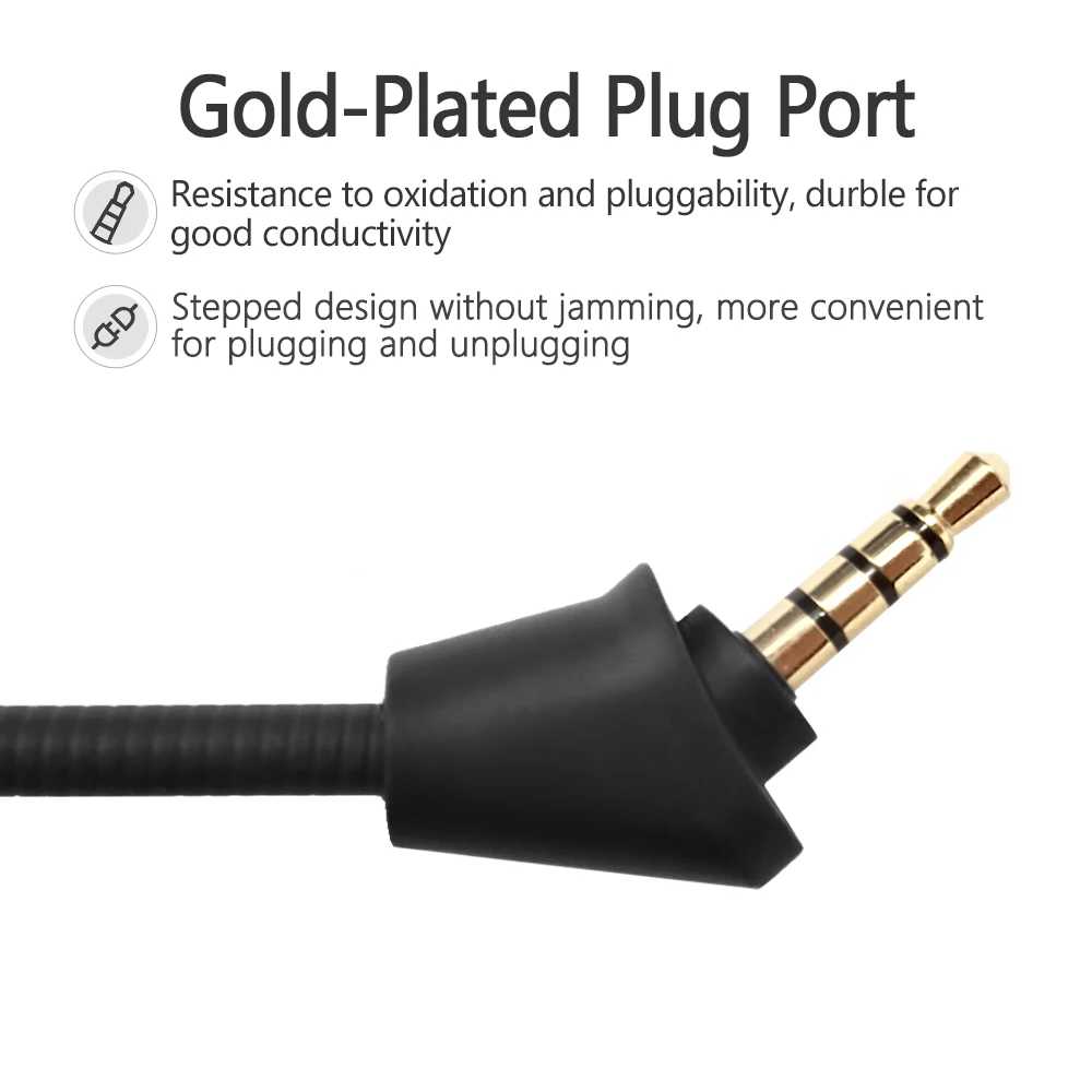 3.5MM jack Detachable Headset Microphone Noise-reducing Game Mic for HyperX Cloud II Wireless Headphone Replaceable Accessory thumbnail 4