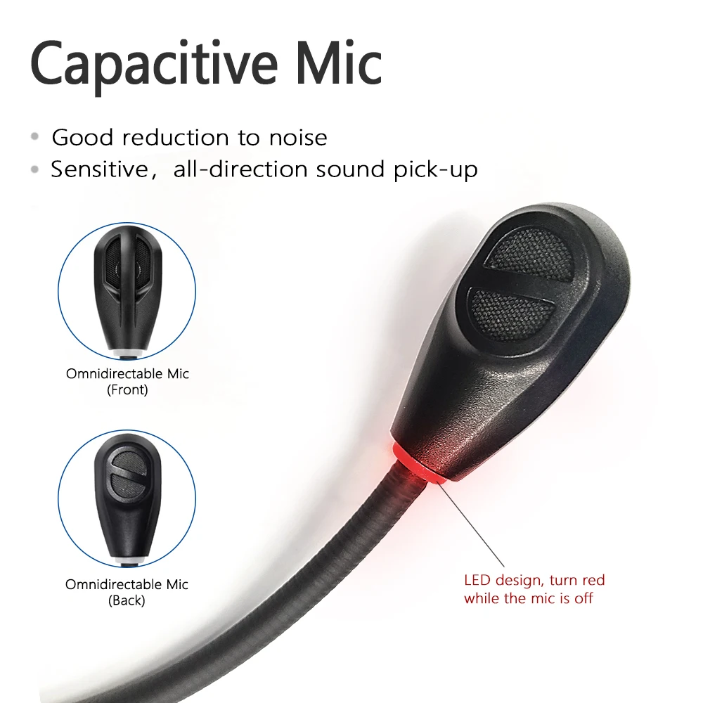 3.5MM jack Detachable Headset Microphone Noise-reducing Game Mic for HyperX Cloud II Wireless Headphone Replaceable Accessory thumbnail 2