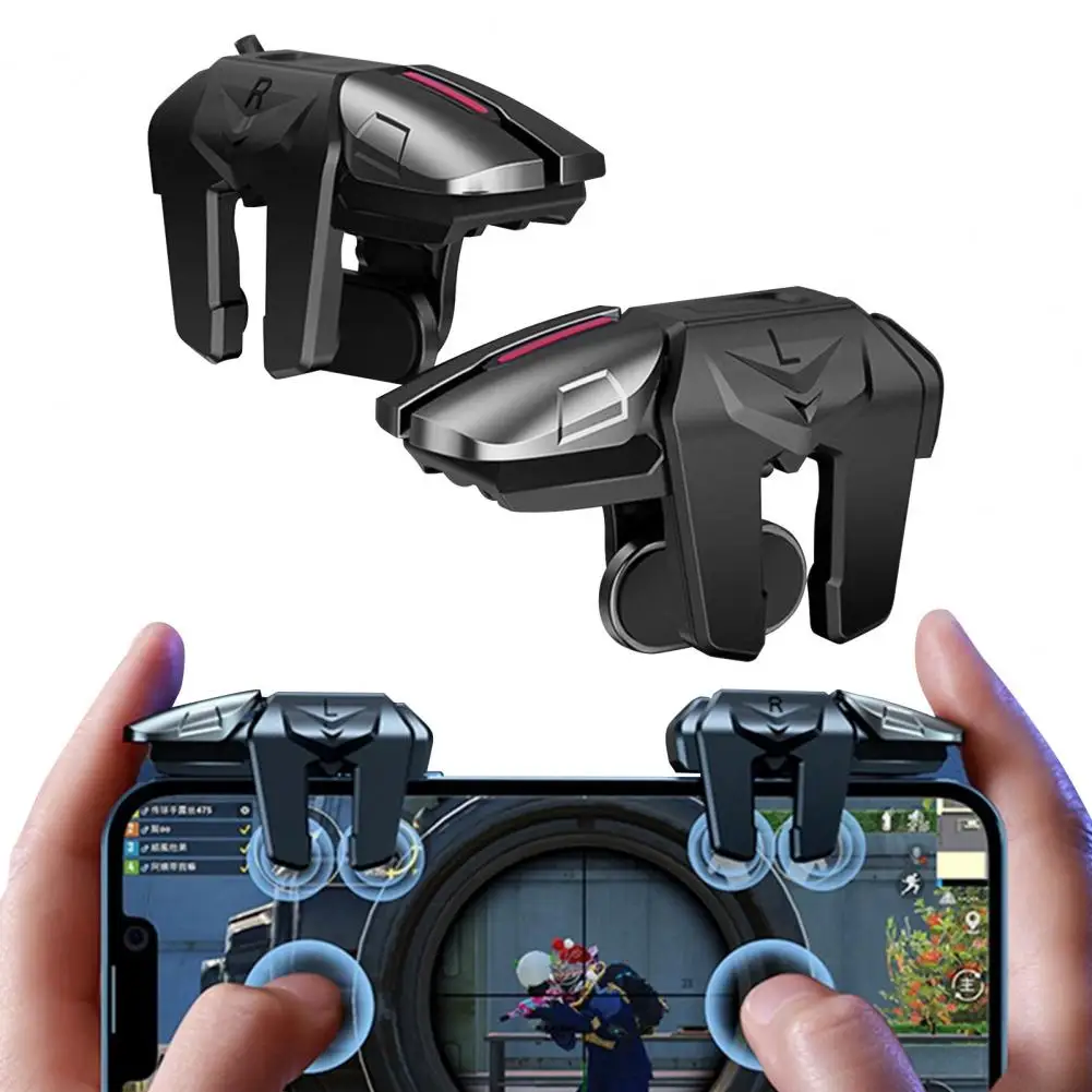 Convenient Mobile Game Triggers Six-finger Linkage Non-slip Game Joysticks Clip Design Mobile Gaming Controller Triggers thumbnail 3